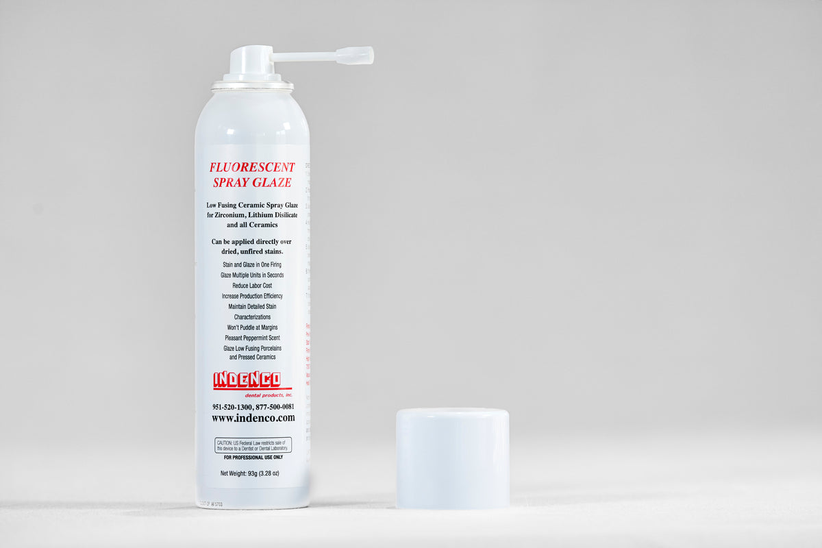 Large Can, Fluorescent Spray Glaze Low Fusing – Indenco Dental